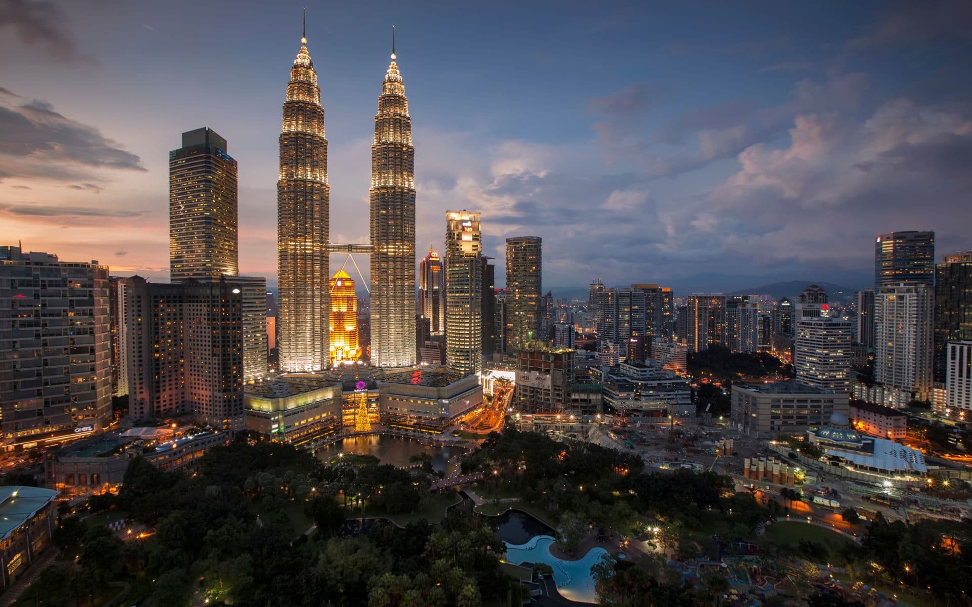 Imatge de les torres Petronas a Kuala Lumpur, capital de Malàisia