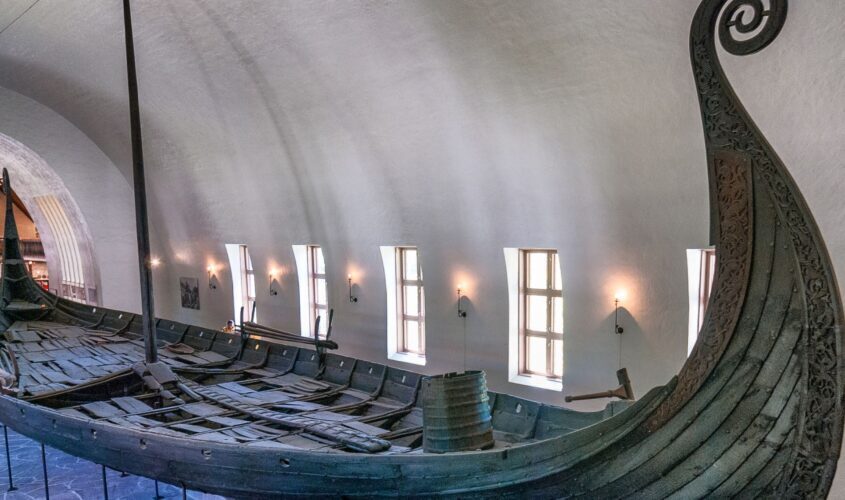 Vaixell viking al museu viking d'Oslo